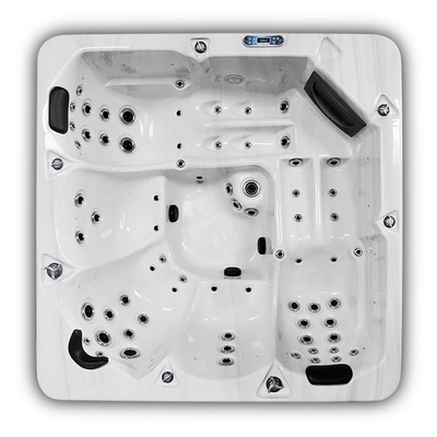 النمط الأمريكي Air Jets Whirlpool Bathtub Massage حوض الاستحمام الساخن مع الشلال