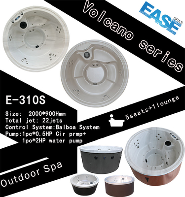 E-310S Ease Spas A Acrylic Outdoor 6 أشخاص مستدير سبا حوض استحمام ساخن دوامة حمام سباحة