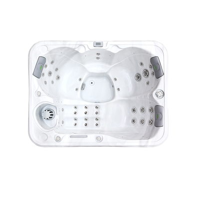 3-4 أشخاص حوض حمام ساخن بالخارج مع أضواء LED والطاقة- التصميم