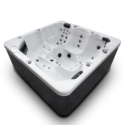 النمط الأمريكي Air Jets Whirlpool Bathtub Massage حوض الاستحمام الساخن مع الشلال